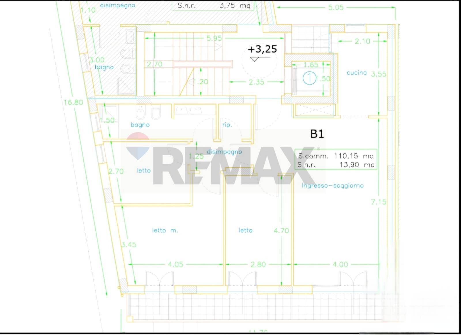 Pianta 2D - Four-room apartment via Scarlatti
 
17, Bagheria - floor plans 1