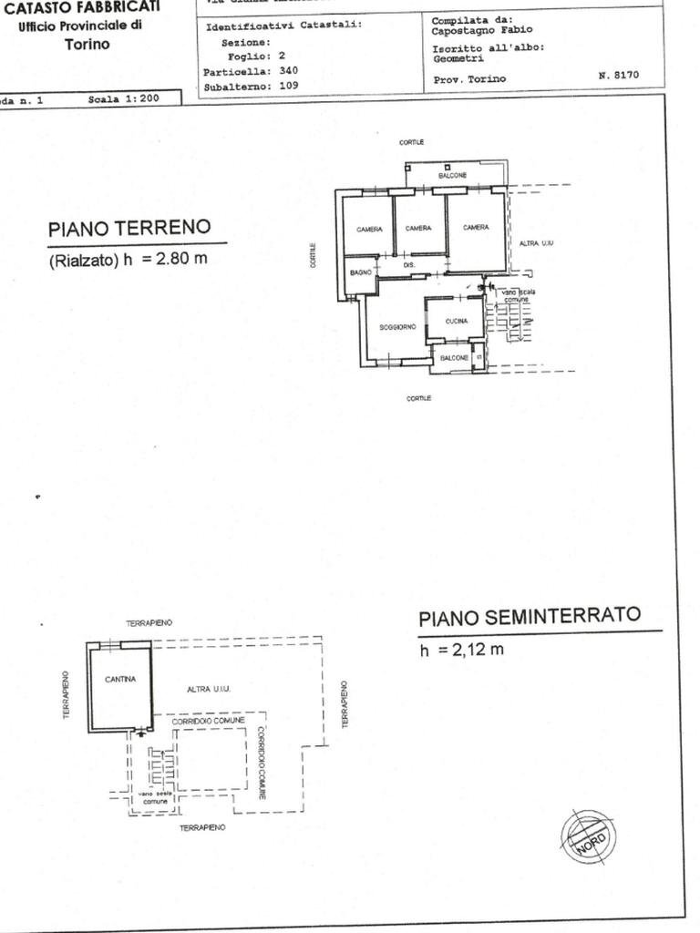 Quadrilocale Via Gianni Micheletto, Feletto - planimetria 1