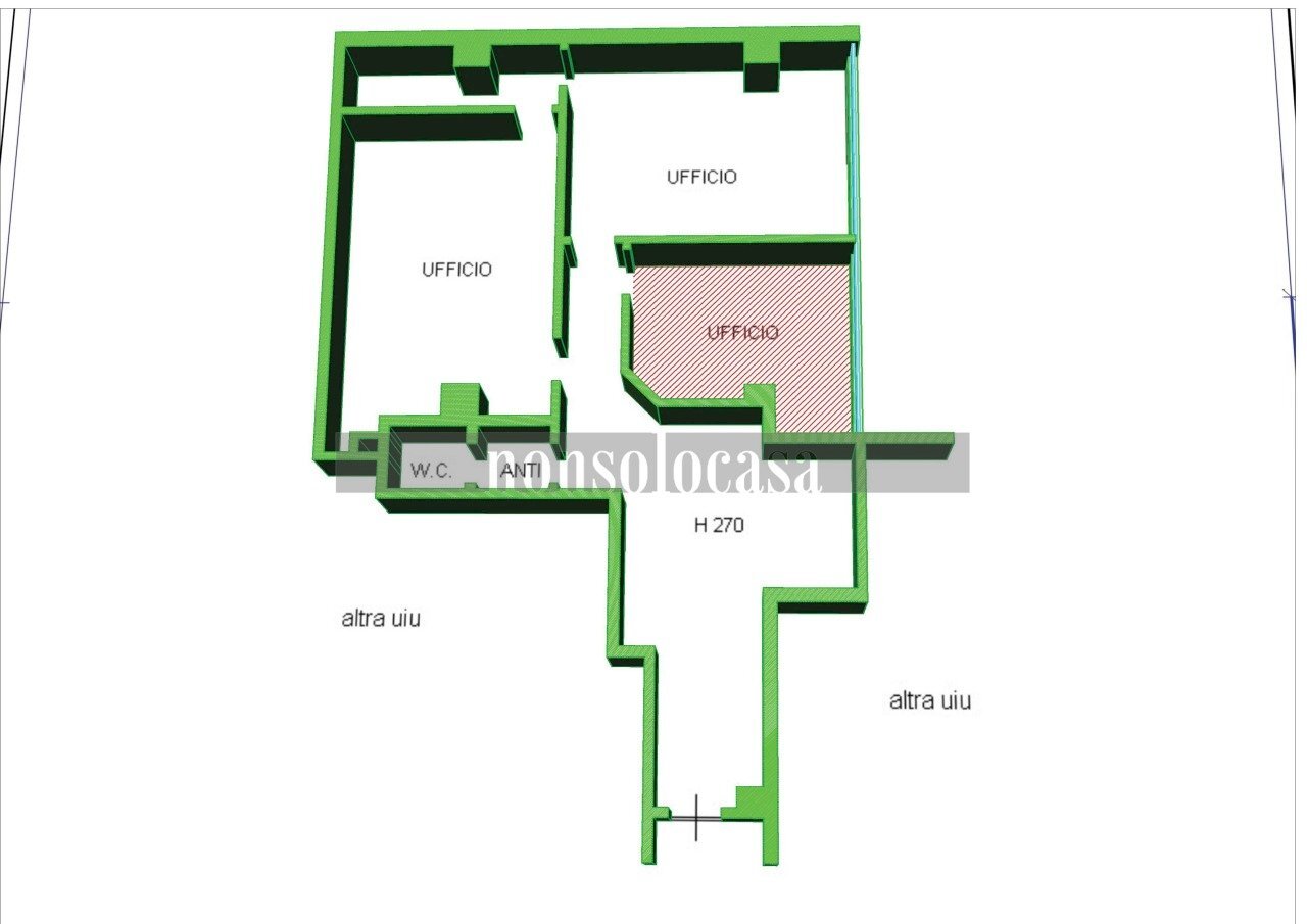 PLANIMETRIA 3D - Ufficio Via Pietro Cestellini 14, Perugia - planimetria 1