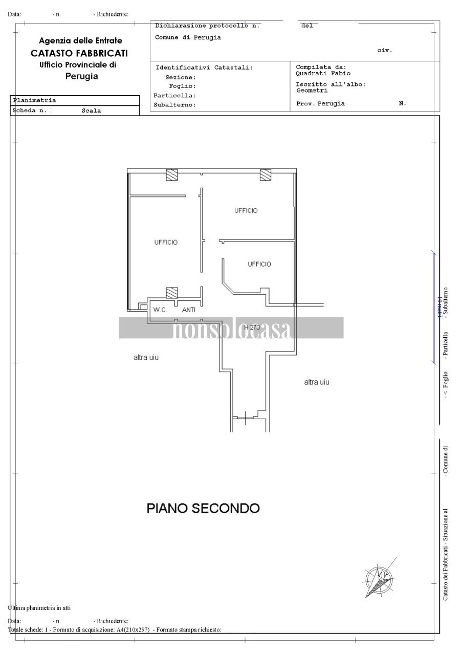 PLANIMETRIA - Office Via Pietro Cestellini, Perugia - floor plans 1