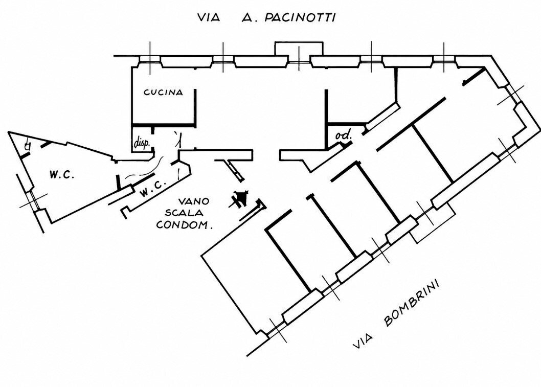 1 - Appartamento all'asta Via Antonio Pacinotti 2, Genova (zona Sampierdarena) - planimetria 1