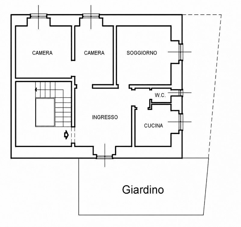1 - Appartamento all'asta Via Borgoratti 165/1, Genova (zona Borgoratti) - planimetria 1
