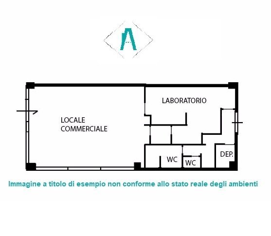 planimetria locale commerciale - Commercial Premises at auction Via G. B. Cevasco 59, Bargagli - floor plans 1