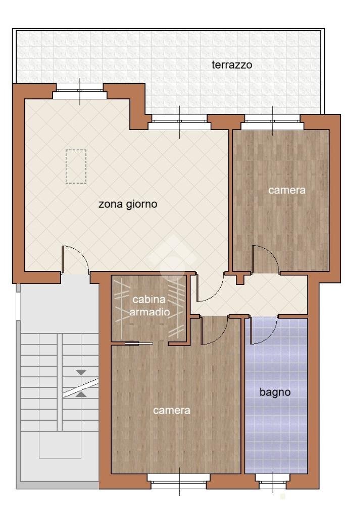 Trilocale Via Giovanni XXIII, Cesate - planimetria 1