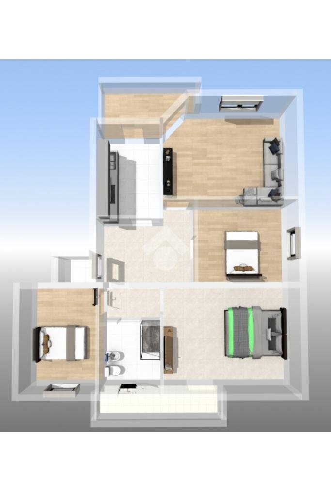 Four-room apartment Via Decio Raggi, Forlì - floor plans 1