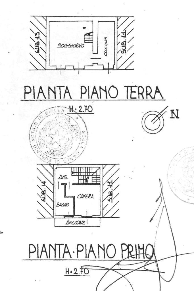 Rustico Vicolo Porta e Rey, Benna - planimetria 1