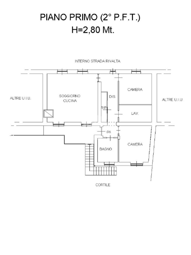 Four-room apartment Via volturno, Orbassano - floor plans 1