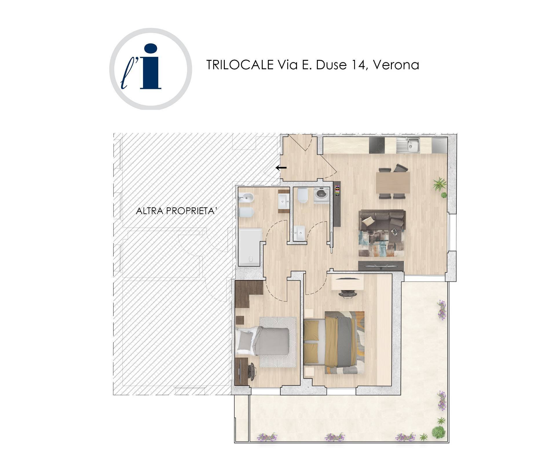 Foto 2 - Three-room apartment Via Eleonora Duse
 
14, Verona - floor plans 1