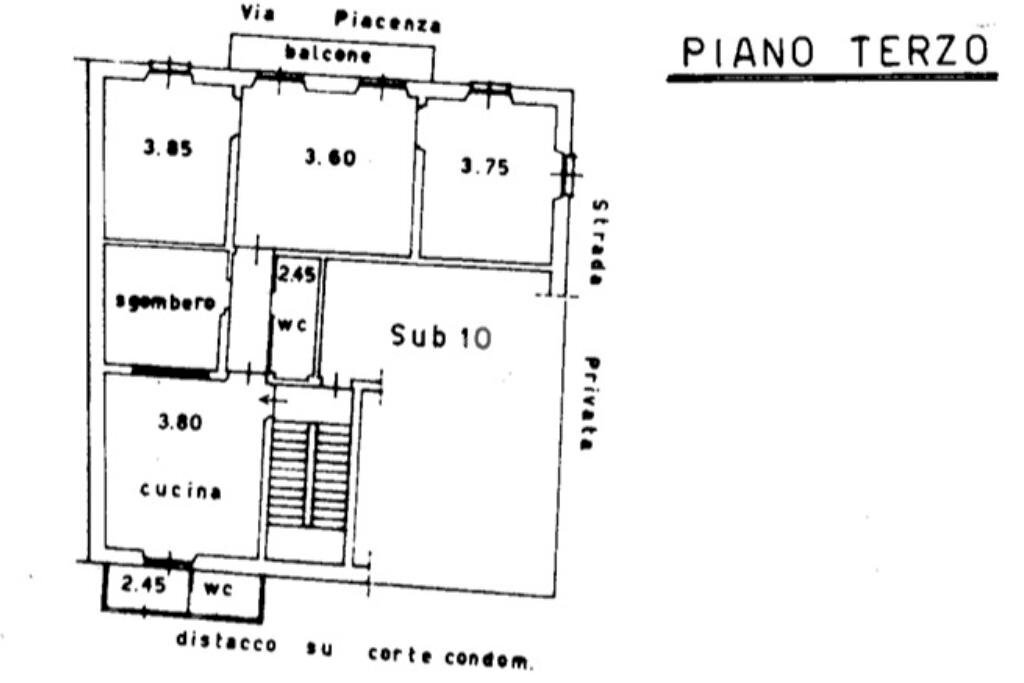 Four-room apartment Via piacenza, Chiavari - floor plans 1