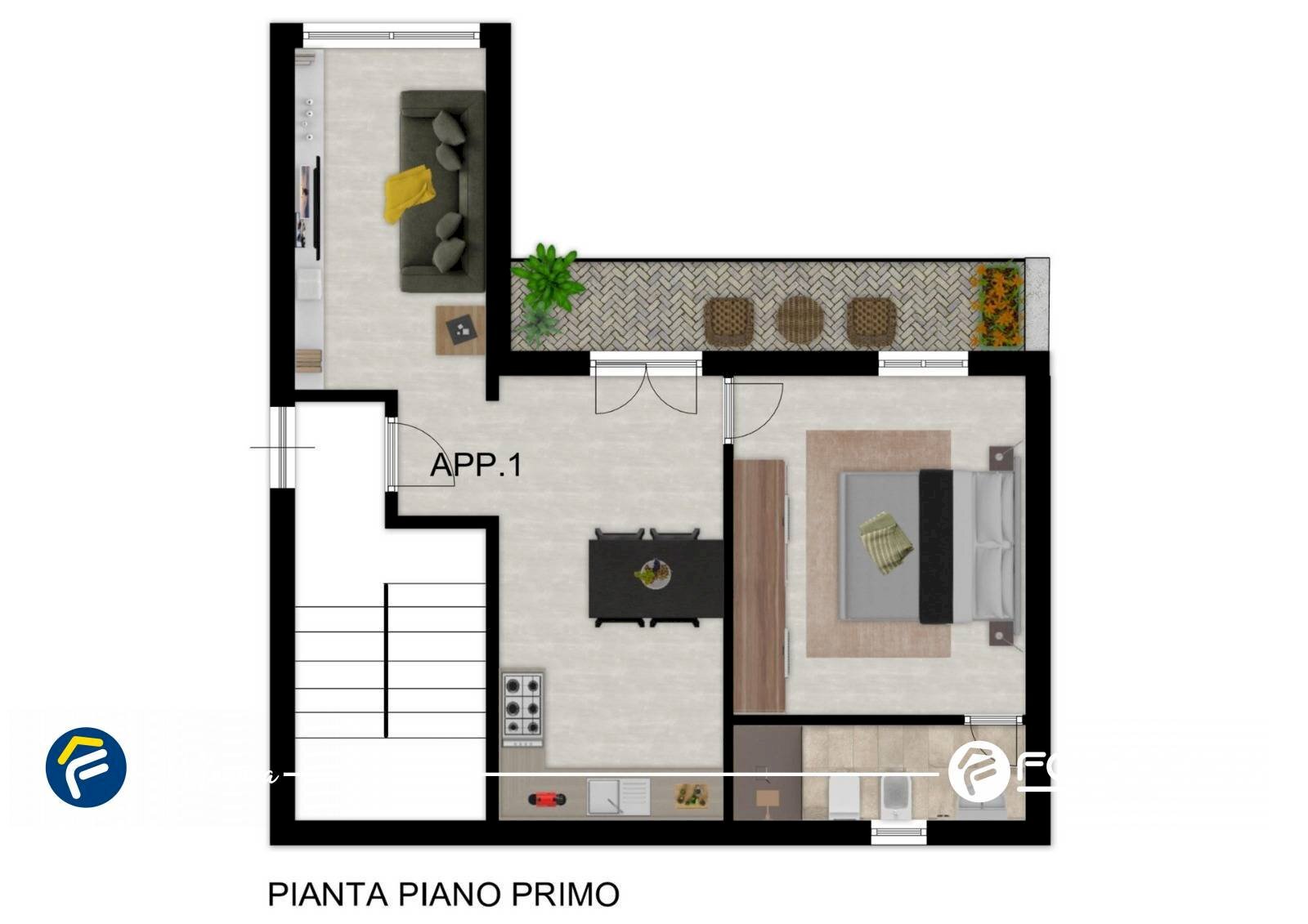 Foto 1 - Three-room apartment Via Stefano Viaggio, Arnasco - floor plans 1