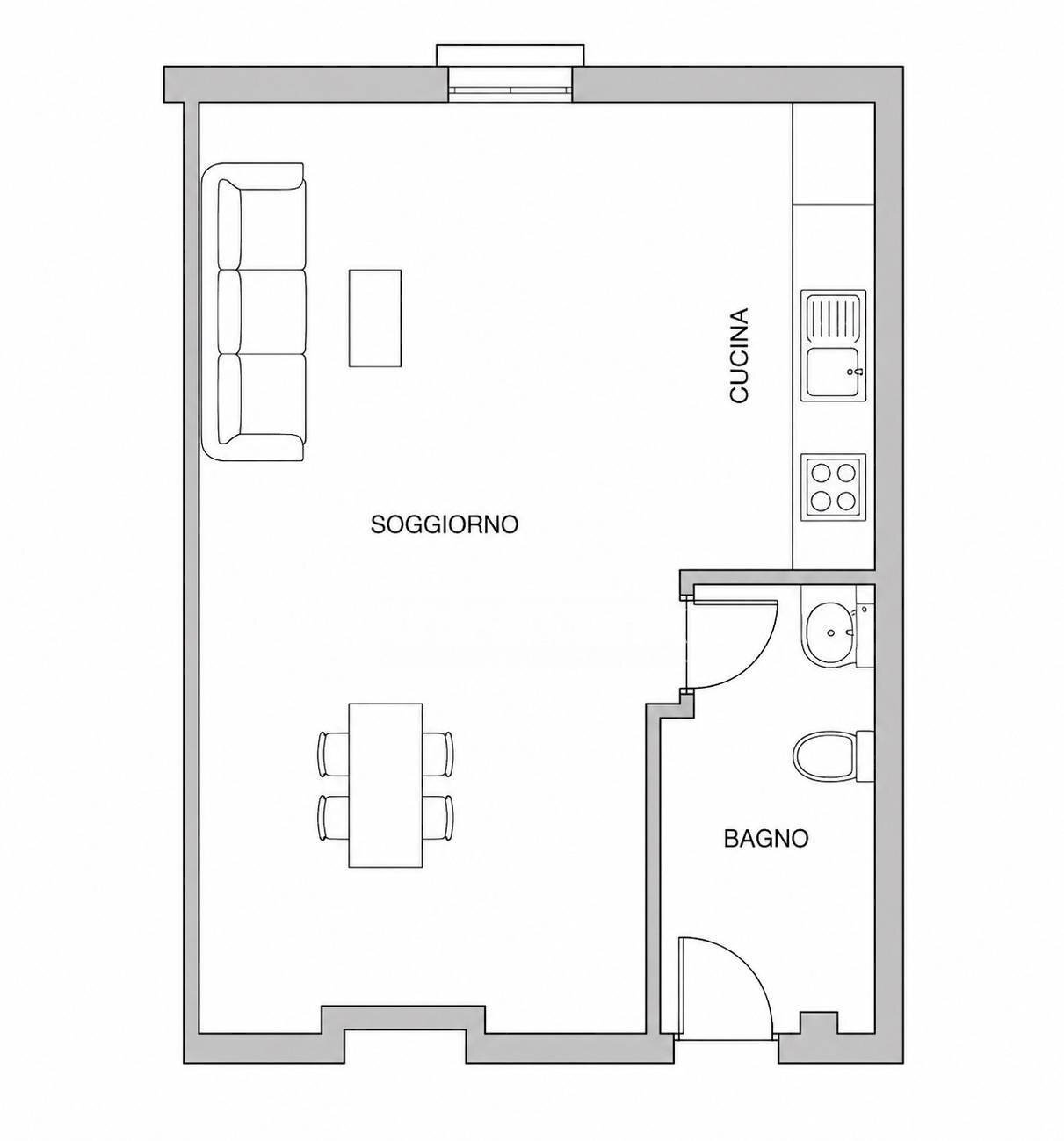 Foto 13 - One-room apartment Via Transito, Catania - floor plans 1