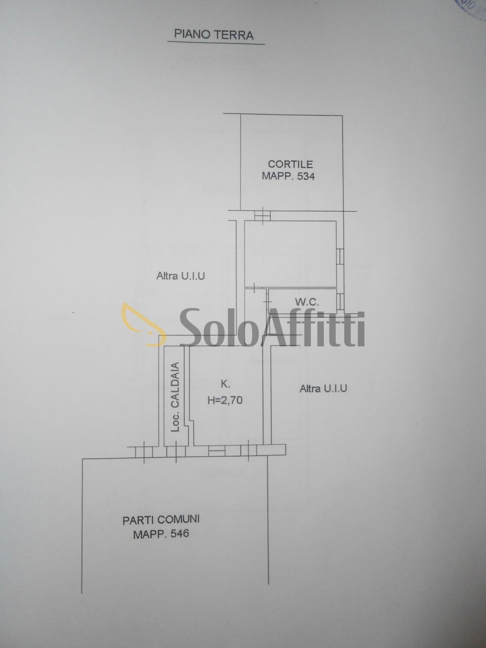 PLANIMETRIA - Two-room apartment SP130 5, Pavia - floor plans 1