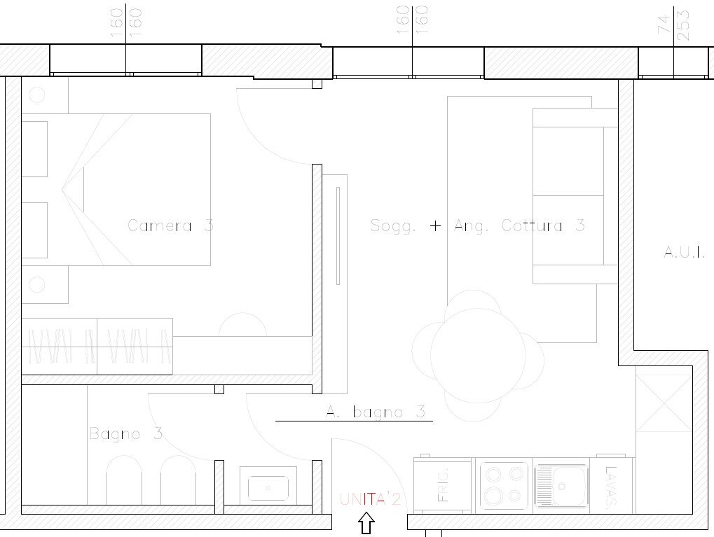 PLAN BILO 3 - Bilocale Via del Borgo di San Pietro 107, Bologna (zona Centro Storico) - planimetria 1