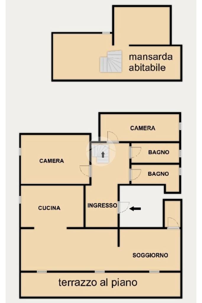 Four-room apartment Via Germano Jori, Genova (neighborhood Certosa) - floor plans 1