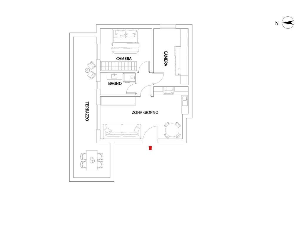 Three-room apartment Via Santa Maria, Bareggio - floor plans 1