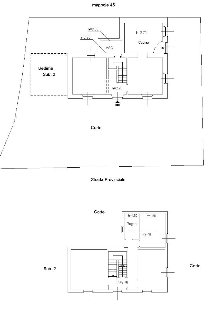 Independent house Via Firpo, Casella - floor plans 1