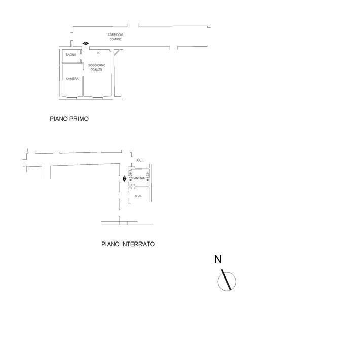 Two-room apartment via Irnerio, Bologna (neighborhood Irnerio) - floor plans 1