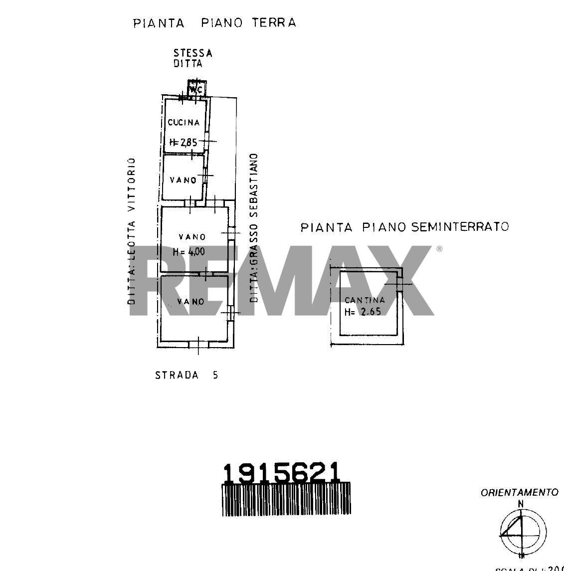 Pianta 2D - Casa semi indipendente Strada 5
 
6, Riposto - planimetria 1