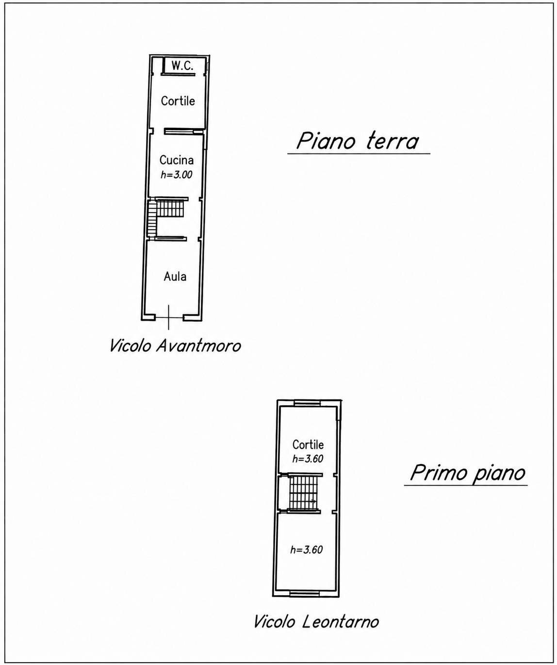 Foto 26 - Casa indipendente Vicolo Leoncorno, Ferrara - planimetria 1