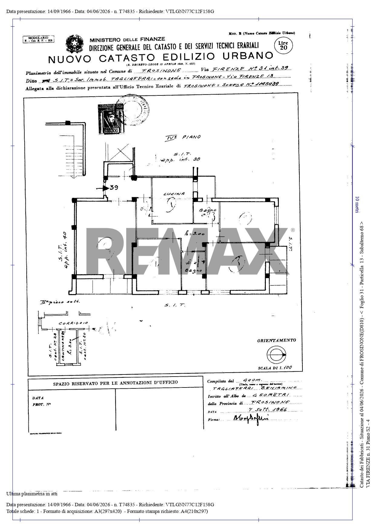 Pianta 2D - Apartment via Firenze
 
71, Frosinone - floor plans 1