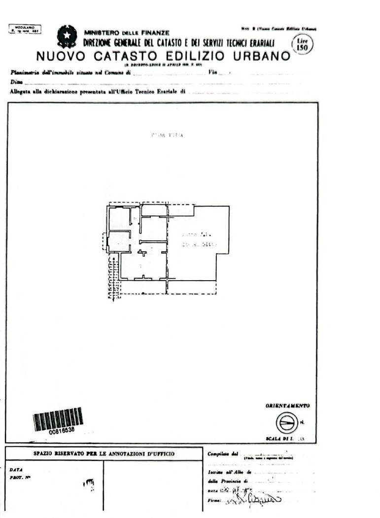 Four-room apartment via Riccione, Taviano - floor plans 1