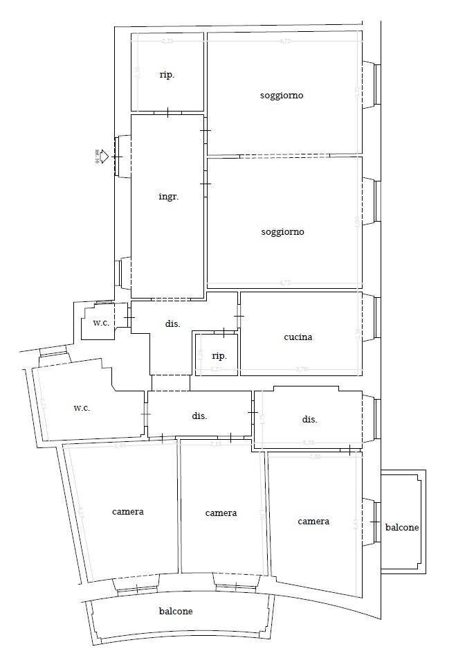 Apartment via Sabrata, 22, Roma - floor plans 1
