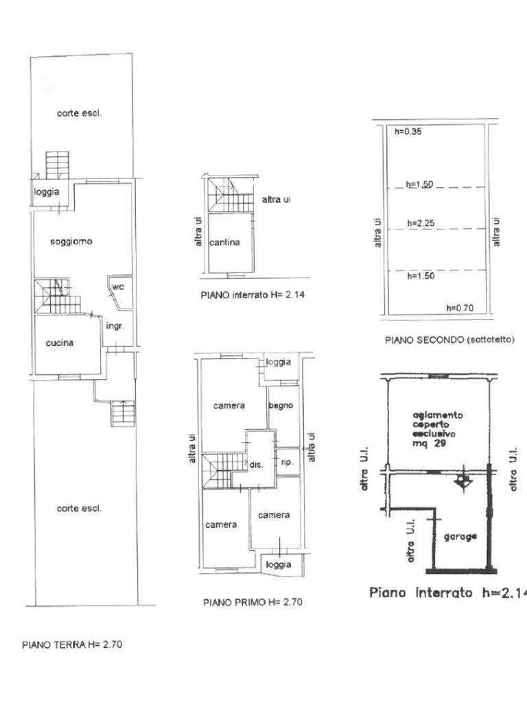 Terraced Villa Via roma, San Giovanni in Marignano - floor plans 1