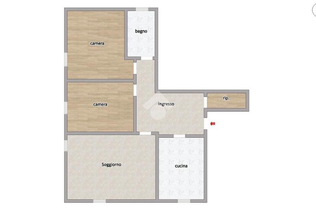 Three-room apartment Via botteghe, Molinella - floor plans 1