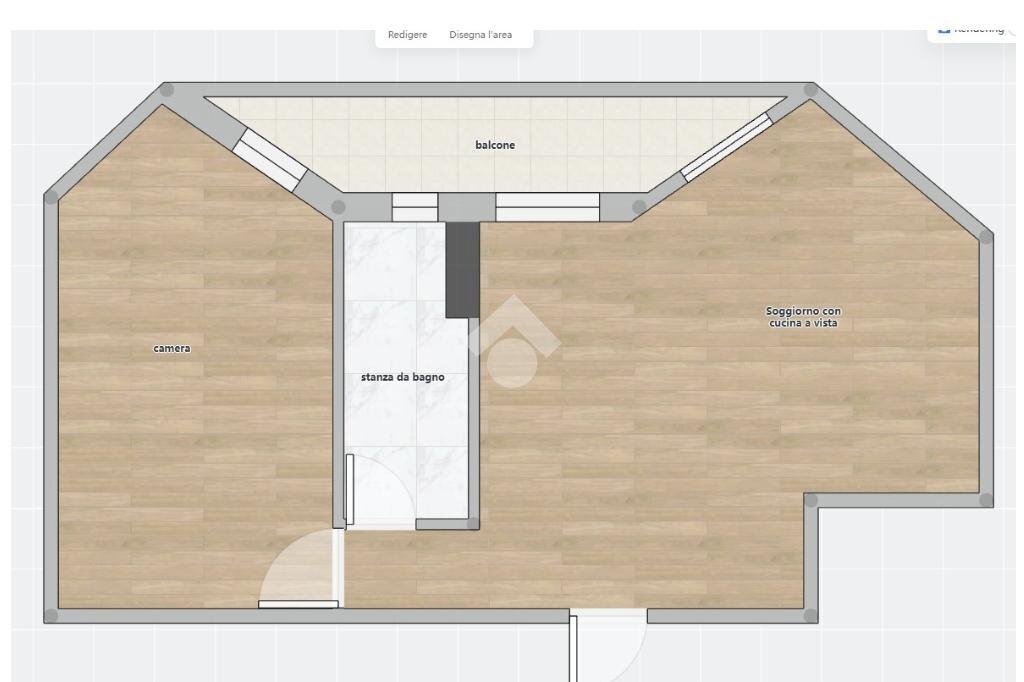 Bilocale Via Savona, Milano (zona Giambellino) - planimetria 1