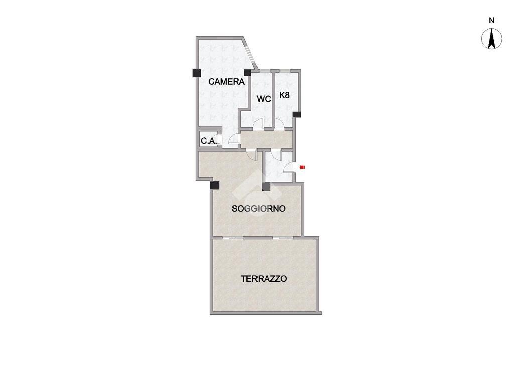 Bilocale Via Ornato, Milano (zona Niguarda) - planimetria 1