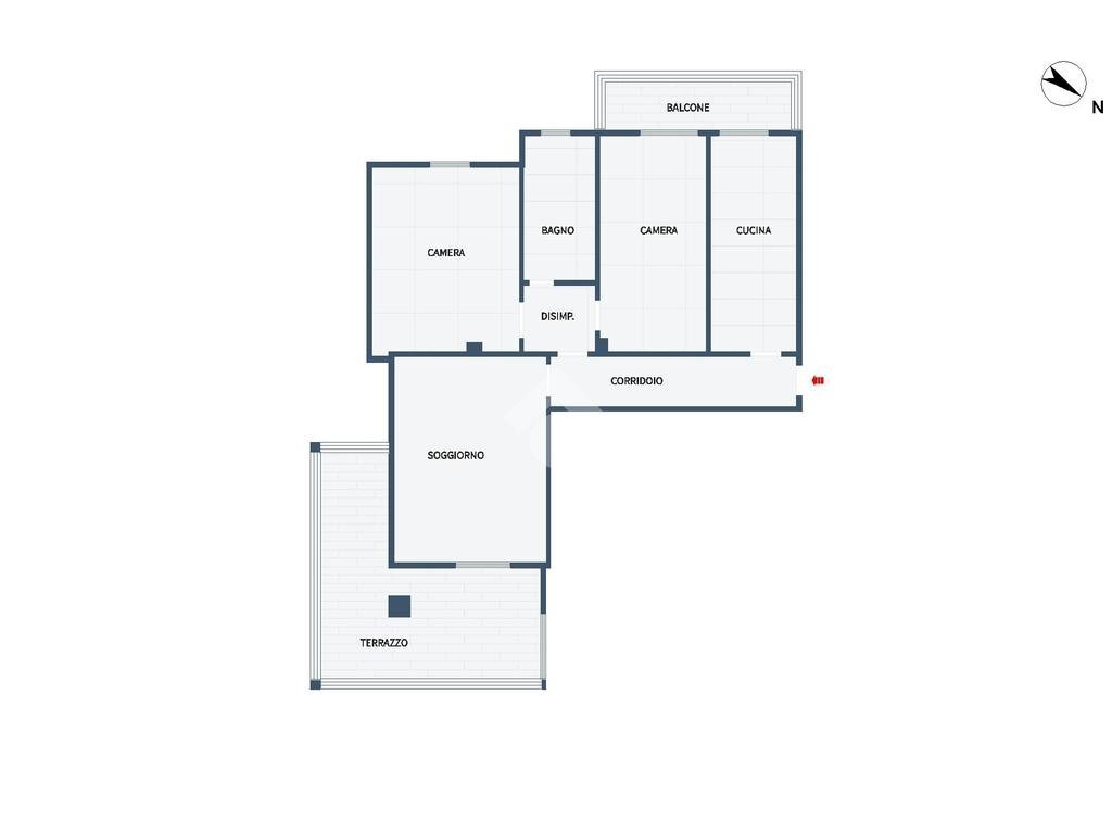 Trilocale Via vanzago, Cornaredo - planimetria 1