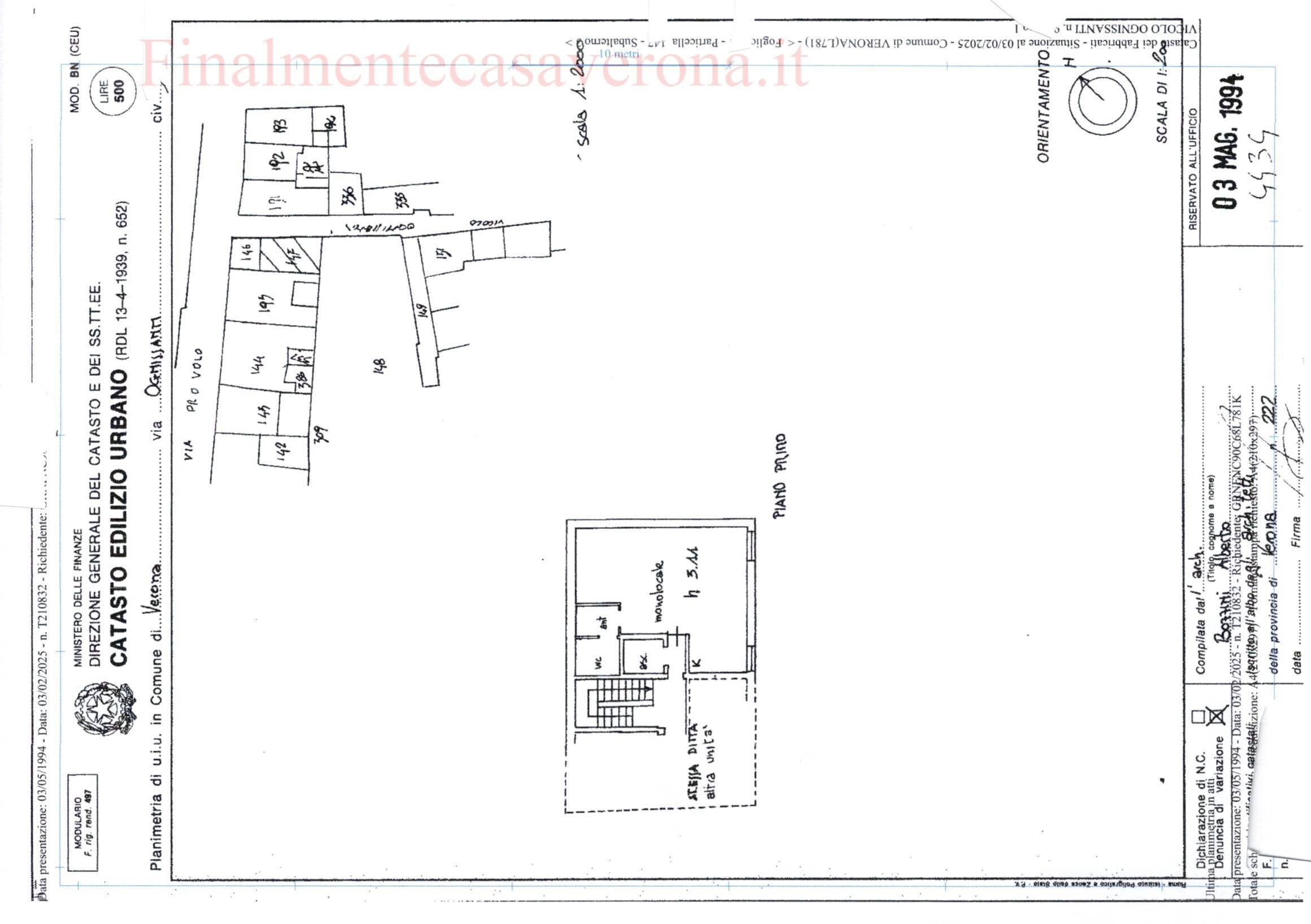 Foto 17 - Appartamento Via Ognissanti
 
9, Verona - planimetria 1