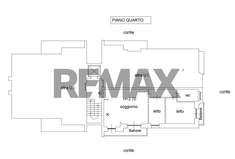Pianta 2D - Trilocale via Velasca
 
54, Vimercate - planimetria 1