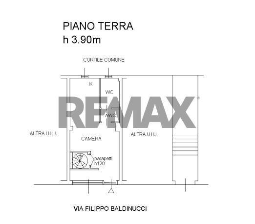 Pianta 2D - Monolocale Via Filippo Baldinucci
 
3B, Milano - planimetria 1