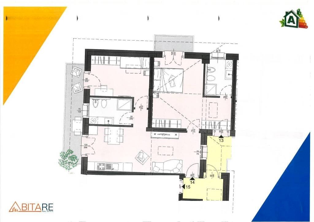 Planimetria - Three-room apartment contrada Maioni, Sondrio - photo 3