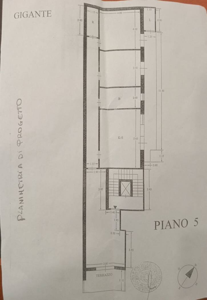 Three-room apartment via Antonio Santangelo Fulci, 85, Catania - floor plans 1