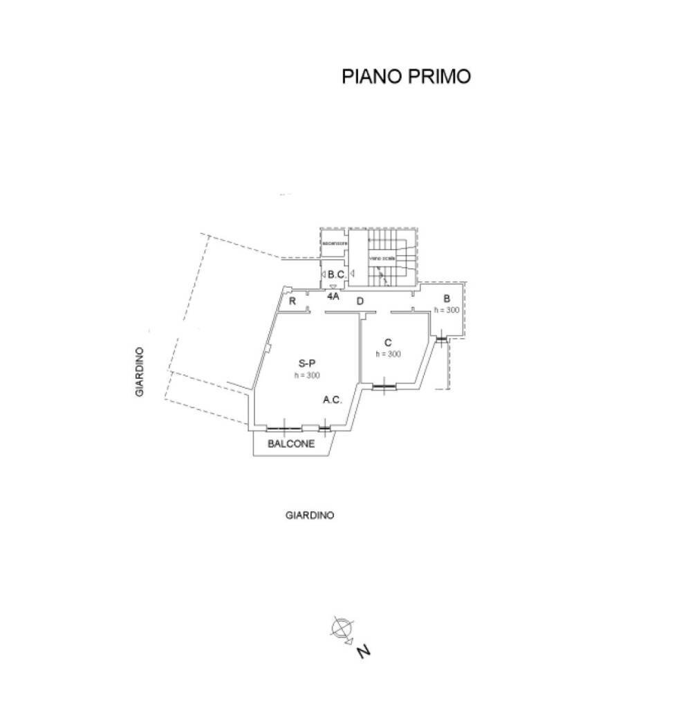 Bilocale via Castagneto, Camogli - planimetria 1
