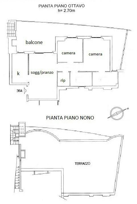 ATTICO CON SOLARIUM INT. 36.JPG - Attico via carroceto 154, Aprilia - planimetria 1