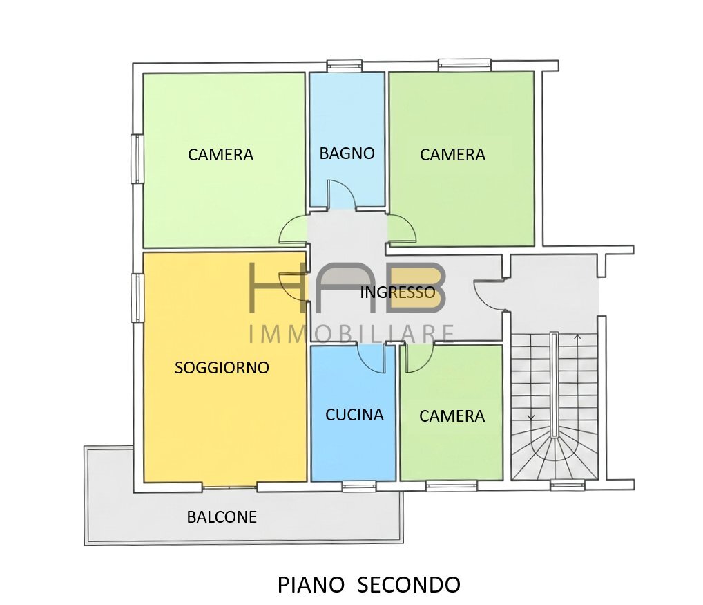planimetria per i portali - Quadrilocale Via Lando Landucci, Padova (zona San Paolo) - foto 2