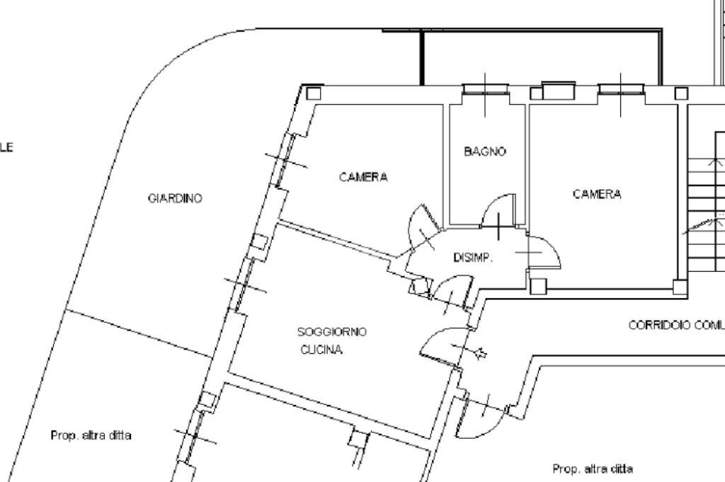Trilocale Vicolo Castagnevizza, Rivoli - planimetria 1