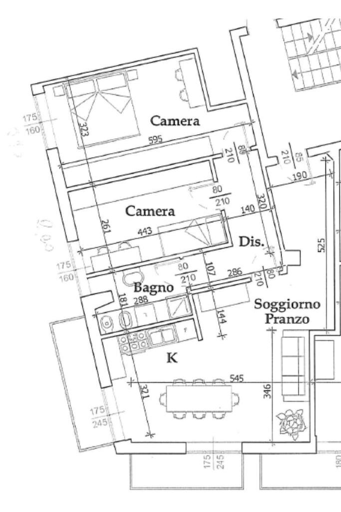 Trilocale Via Paulucci di Calboli Fulcieri, Milano (zona Niguarda) - planimetria 1