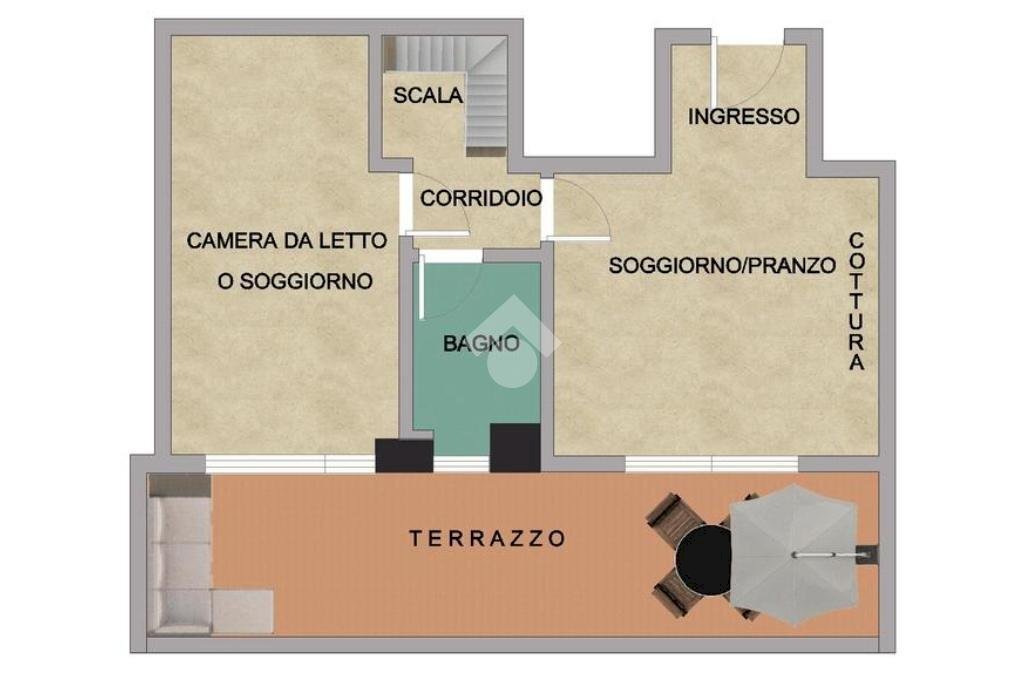 Three-room apartment Via Carlo Mazzola, Peschiera Borromeo - floor plans 1