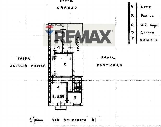 Pianta 2D - Trilocale Via Solferino
 
41, Catania - planimetria 1