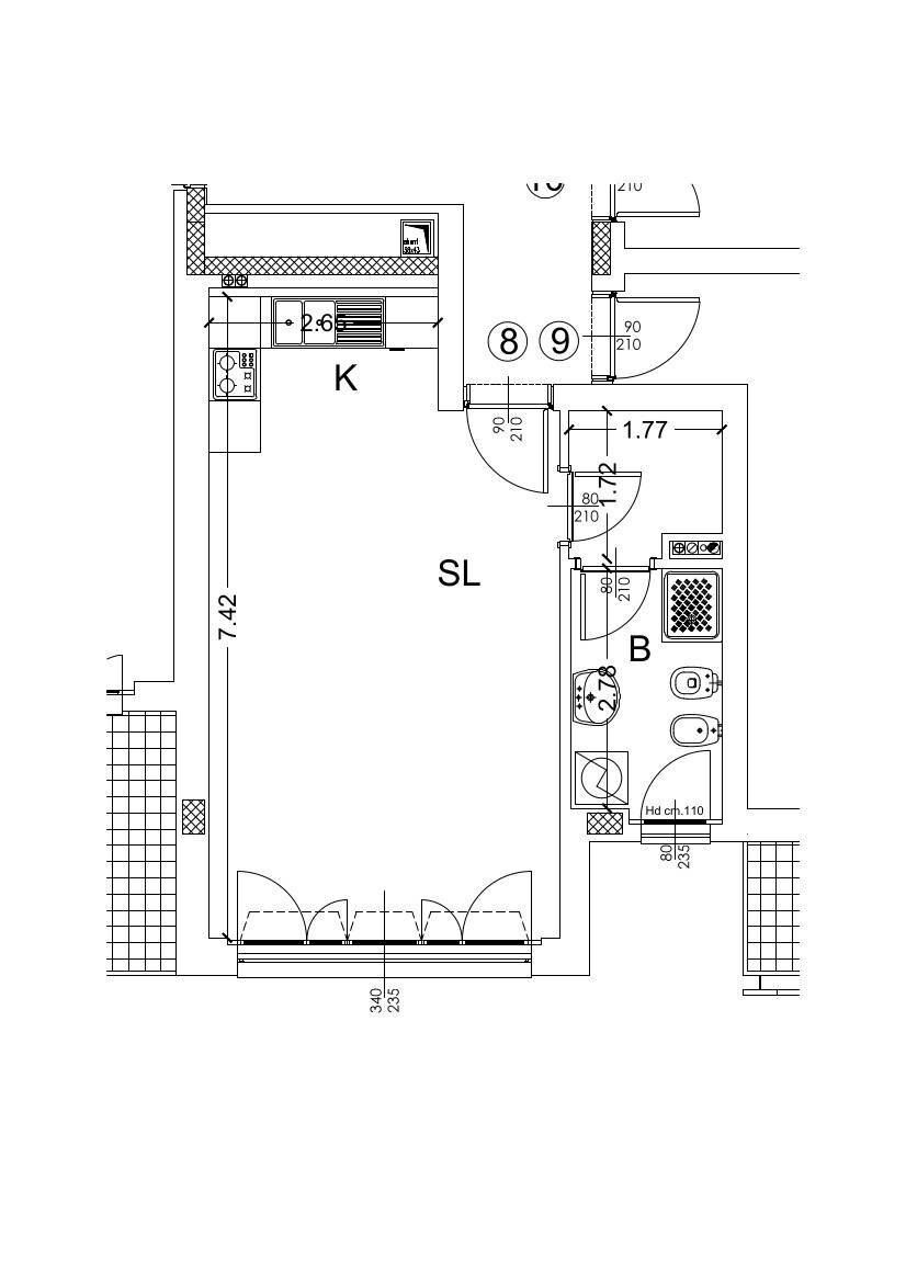 Foto 11 - One-room apartment Via Ortigara
 
5, Vimercate - floor plans 1
