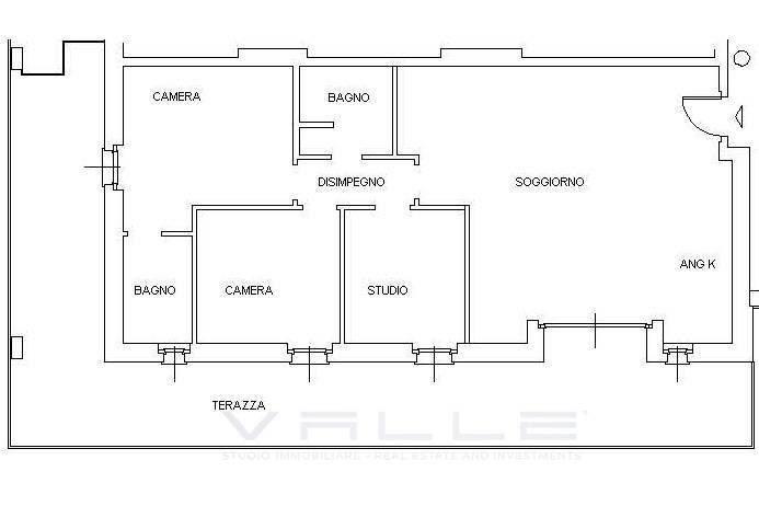 Planimetria - Quadrilocale via corridoni, Bergamo - planimetria 1