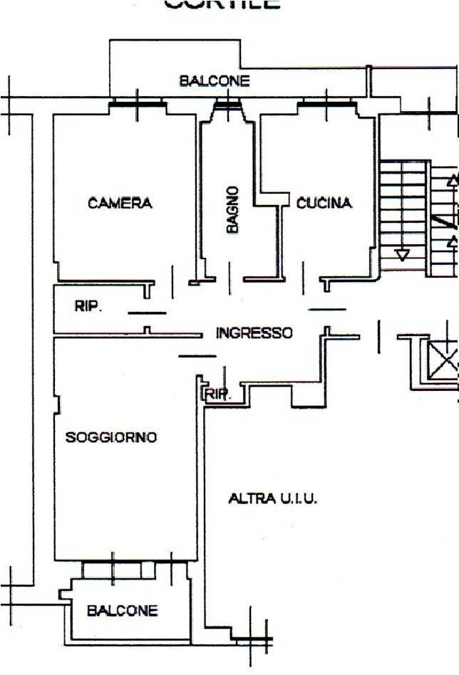 Trilocale via Giovanni Spano, 6/8, Torino (zona Lingotto) - planimetria 1