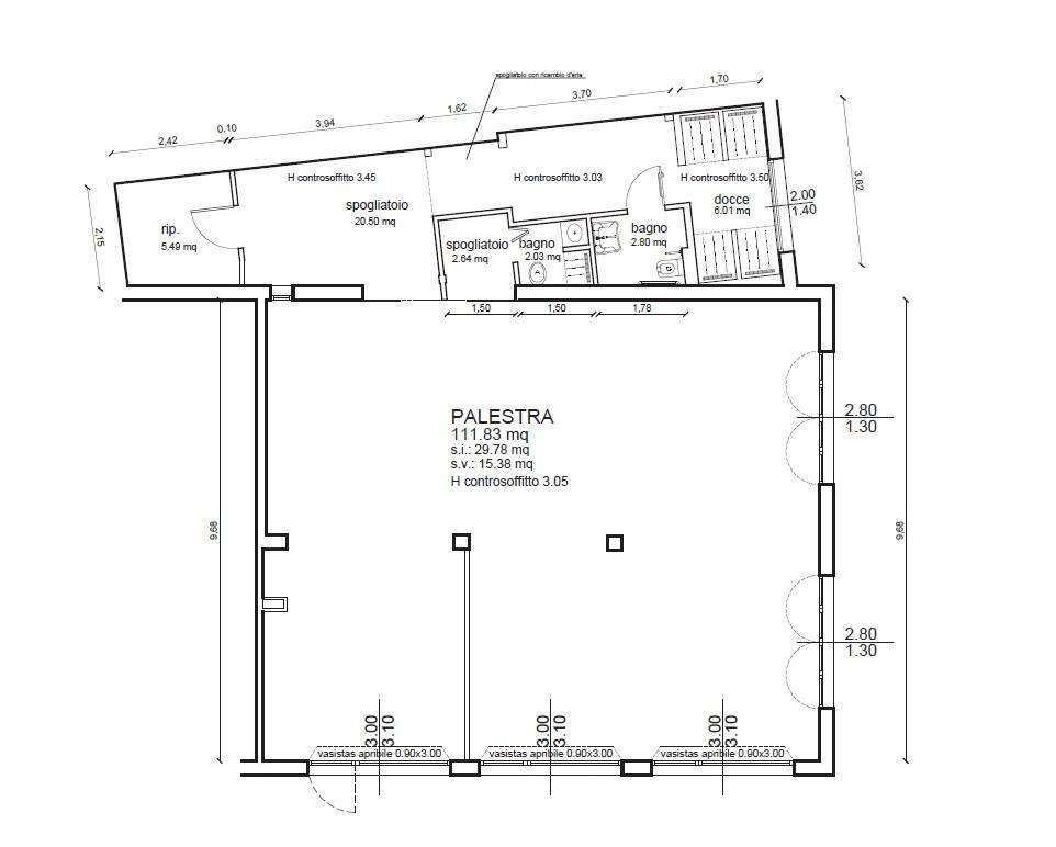 Palestra e Impianti Sportivi Castel San Pietro Terme - planimetria 1