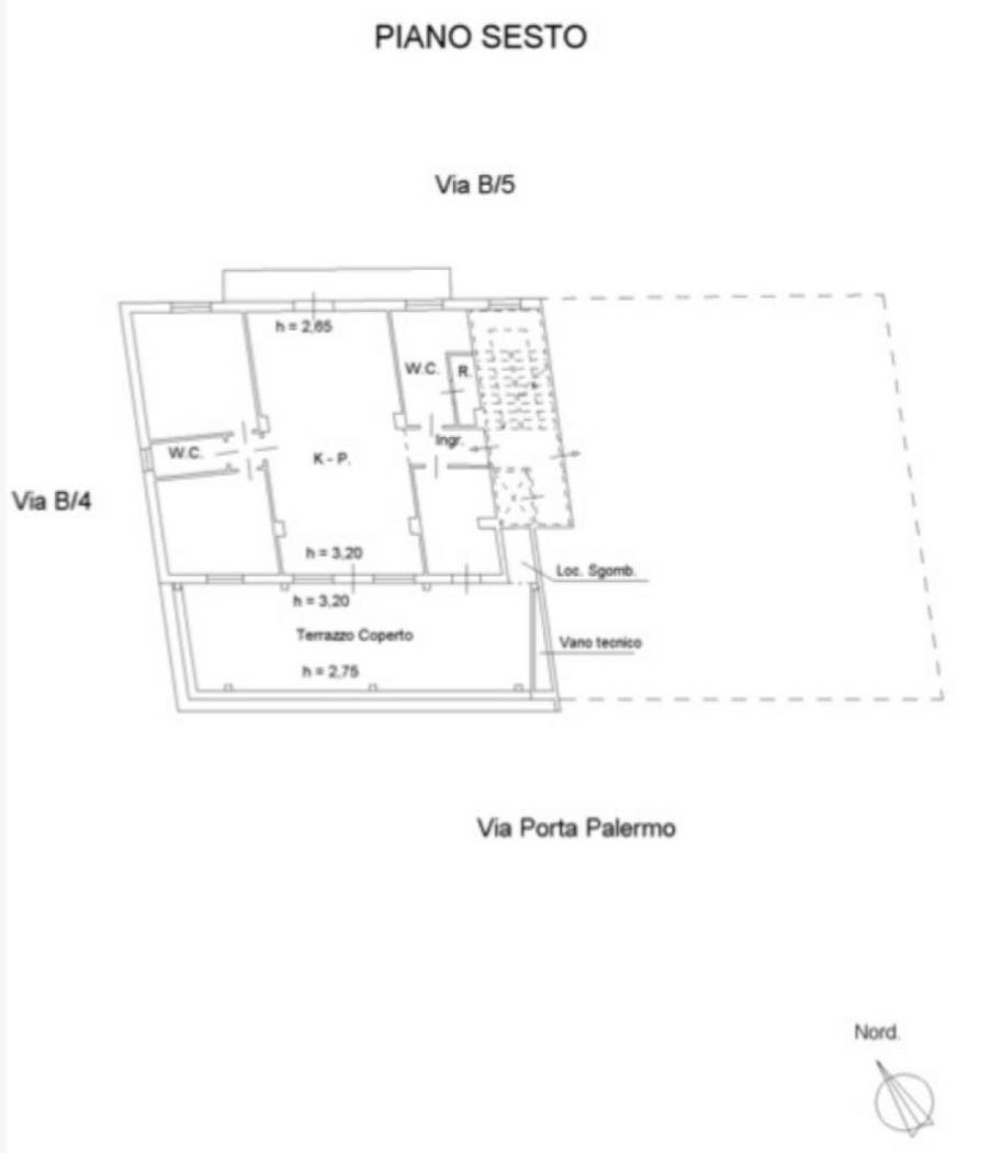 Attic via Porta Palermo, 304, Raffadali - floor plans 1