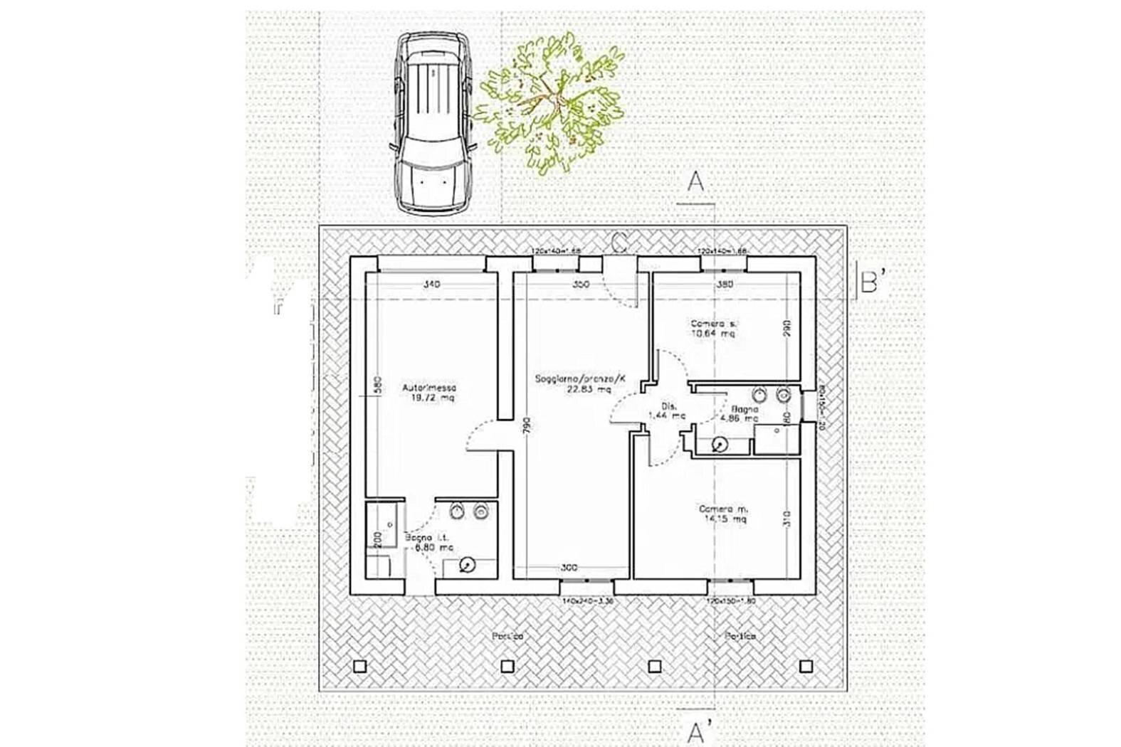 Villa via Vicinale Castellaro, Bibbona - floor plans 1