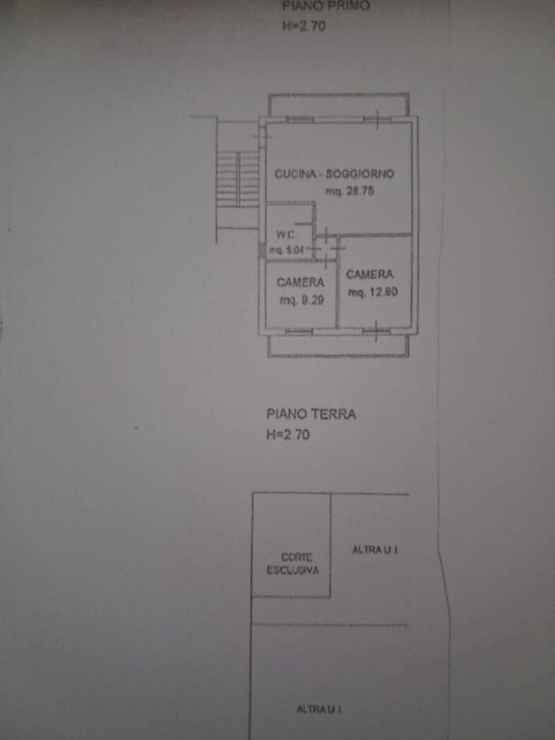 Three-room apartment Frazione Isola Centipera, Genga - floor plans 1